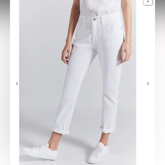 Current Elliott The Fling Slim Boyfriend Jean Sugar White Denim Sz 27 NWT - Picture 3 of 15